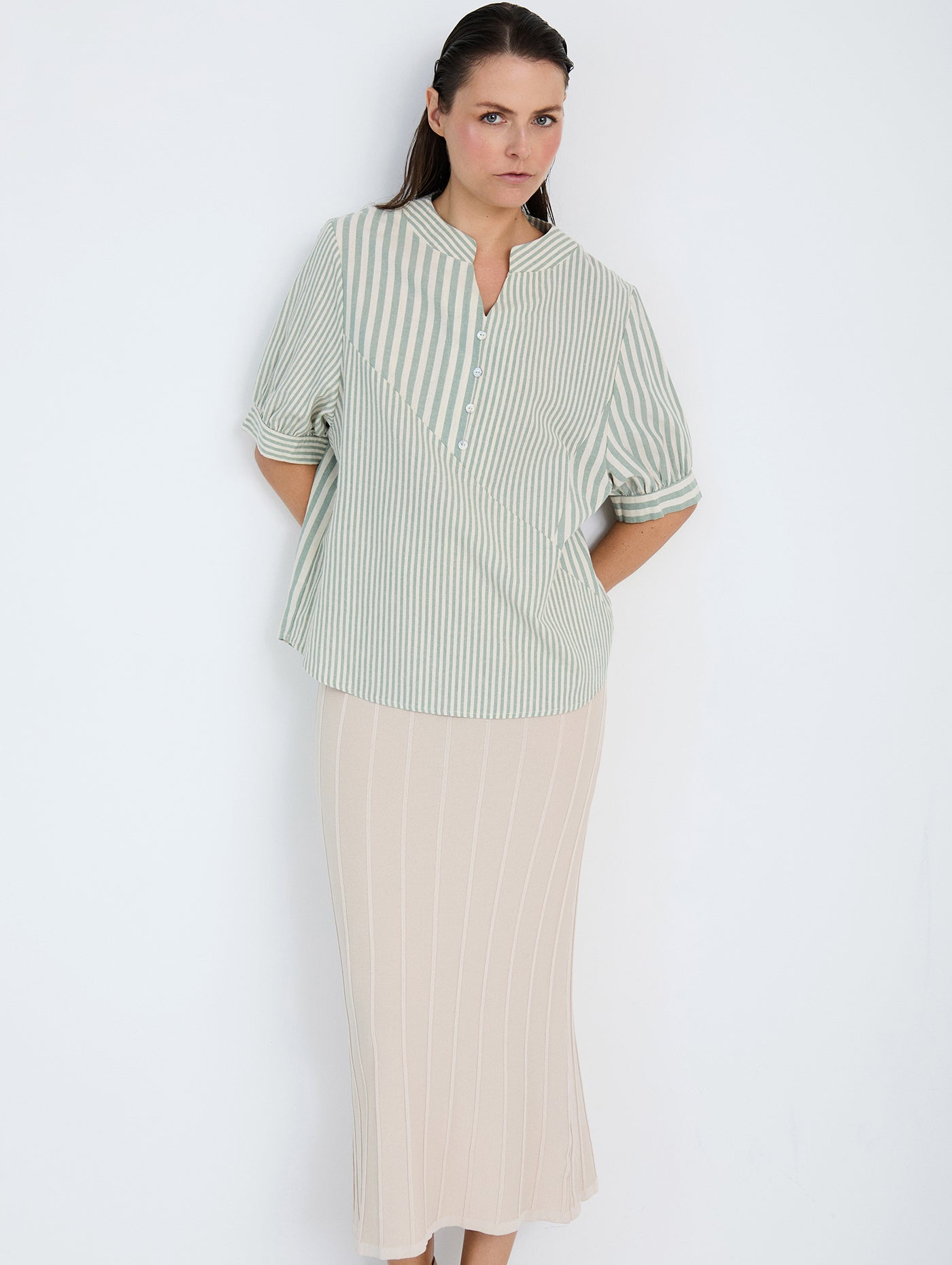 Camisa Rayas Combinadas SKATIE