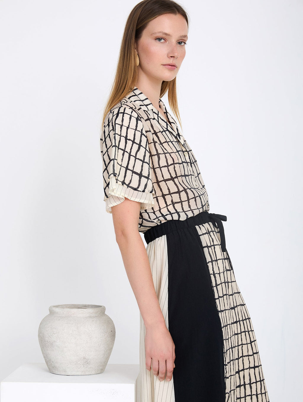 Camisa Cuadros Negra SKATIE