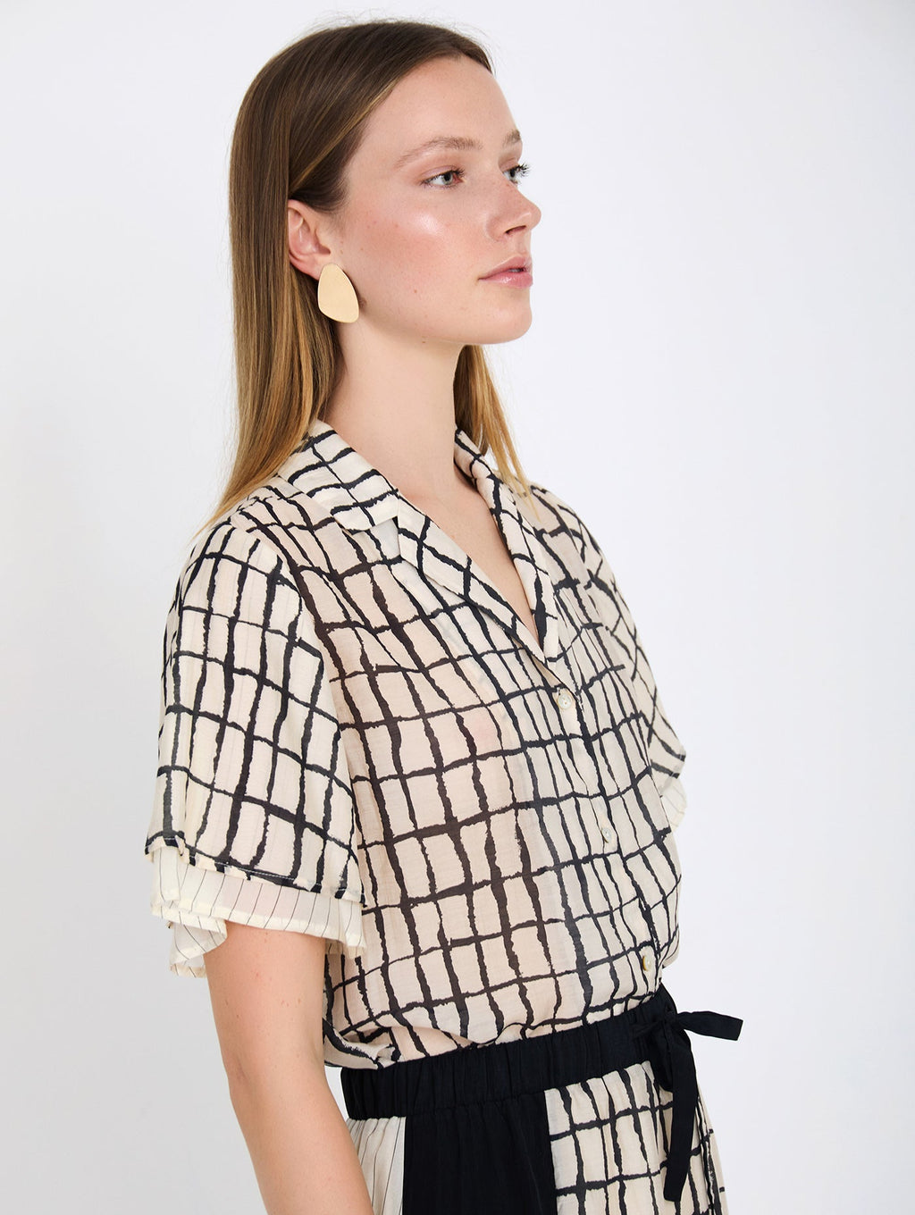 Camisa Cuadros Negra SKATIE