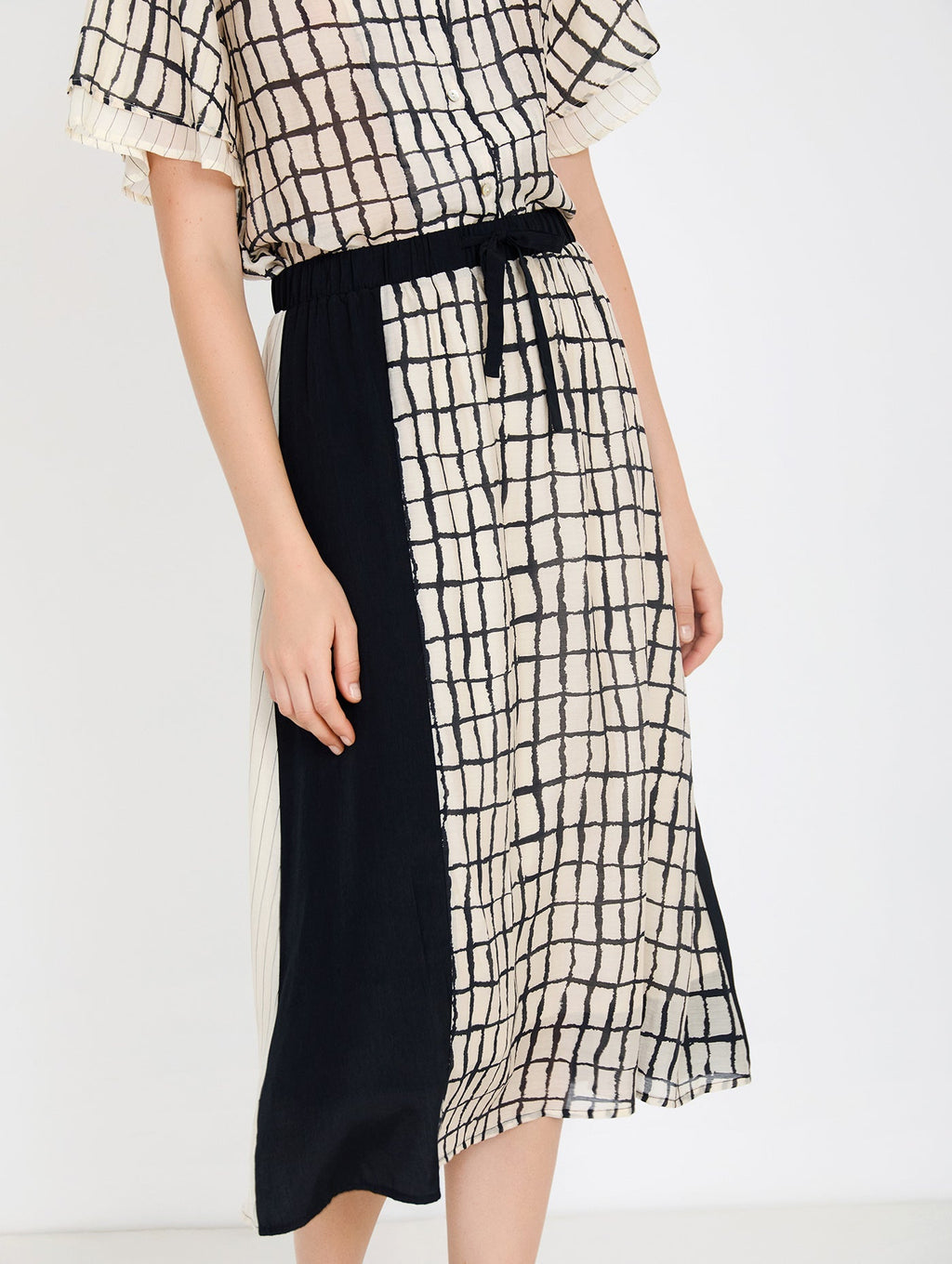 Falda Patchwork Negra SKATIE