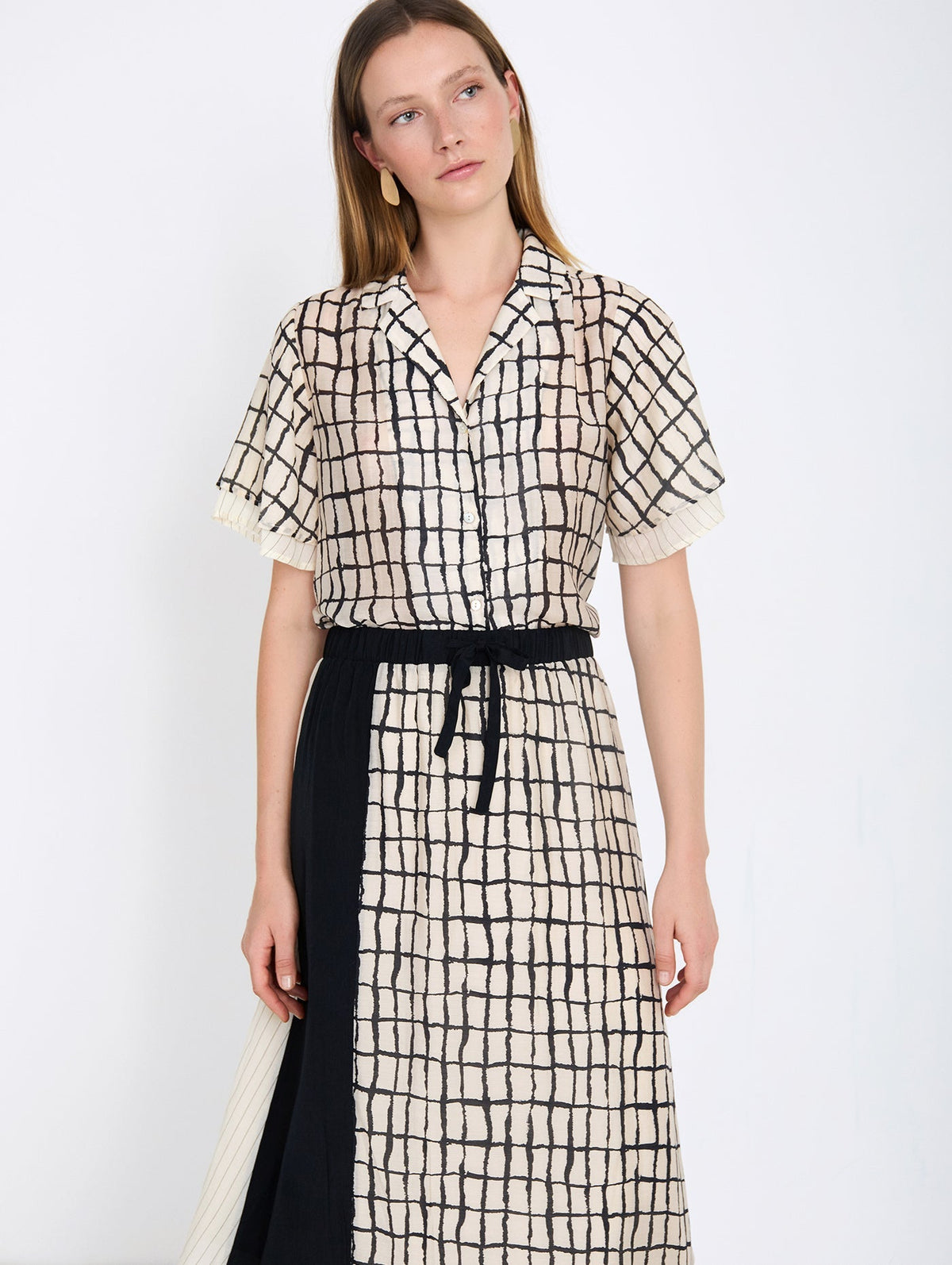 Falda Patchwork Negra SKATIE