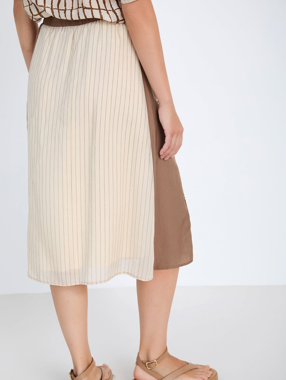 Falda Patchwork Marrón SKATIE