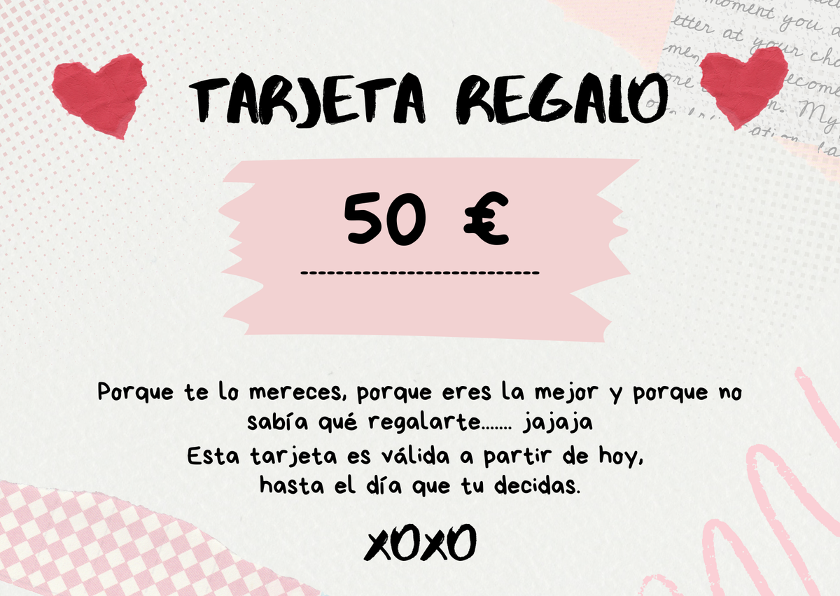 TARJETA REGALO SAN VALENTÍN